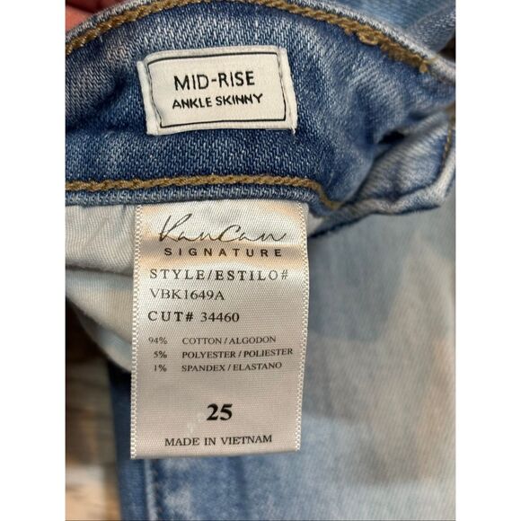 KanCan signature distressed mid rise ankle skinny jeans size 25 - Picture 11 of 11
